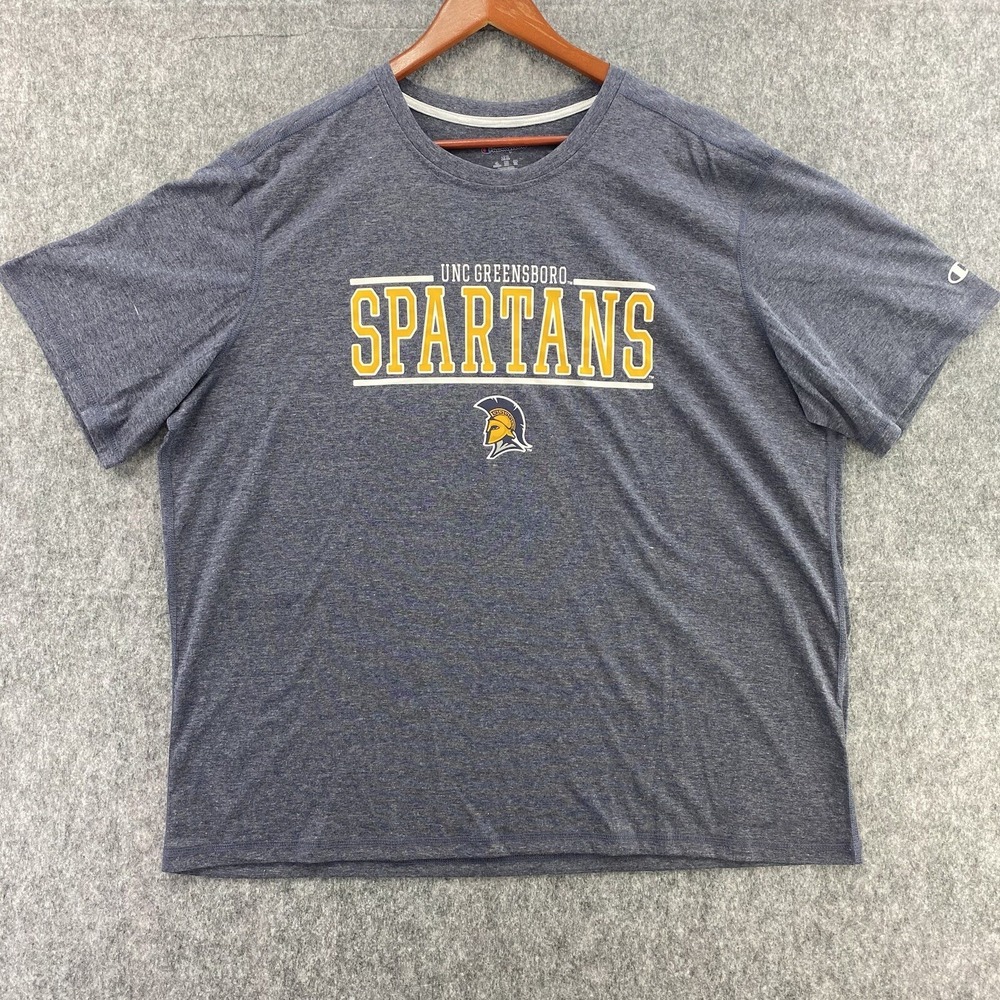 UNC Greensboro Spartans Champion T-Shirt 2XL Heather Gray SS Bar Logo UNCG‎ NWT